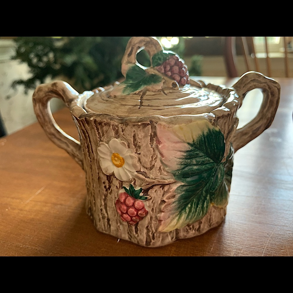 Vintage Fitz & Floyd Woodland Berries & flowers Creamer & Sugar bowl - Picture 2 of 10
